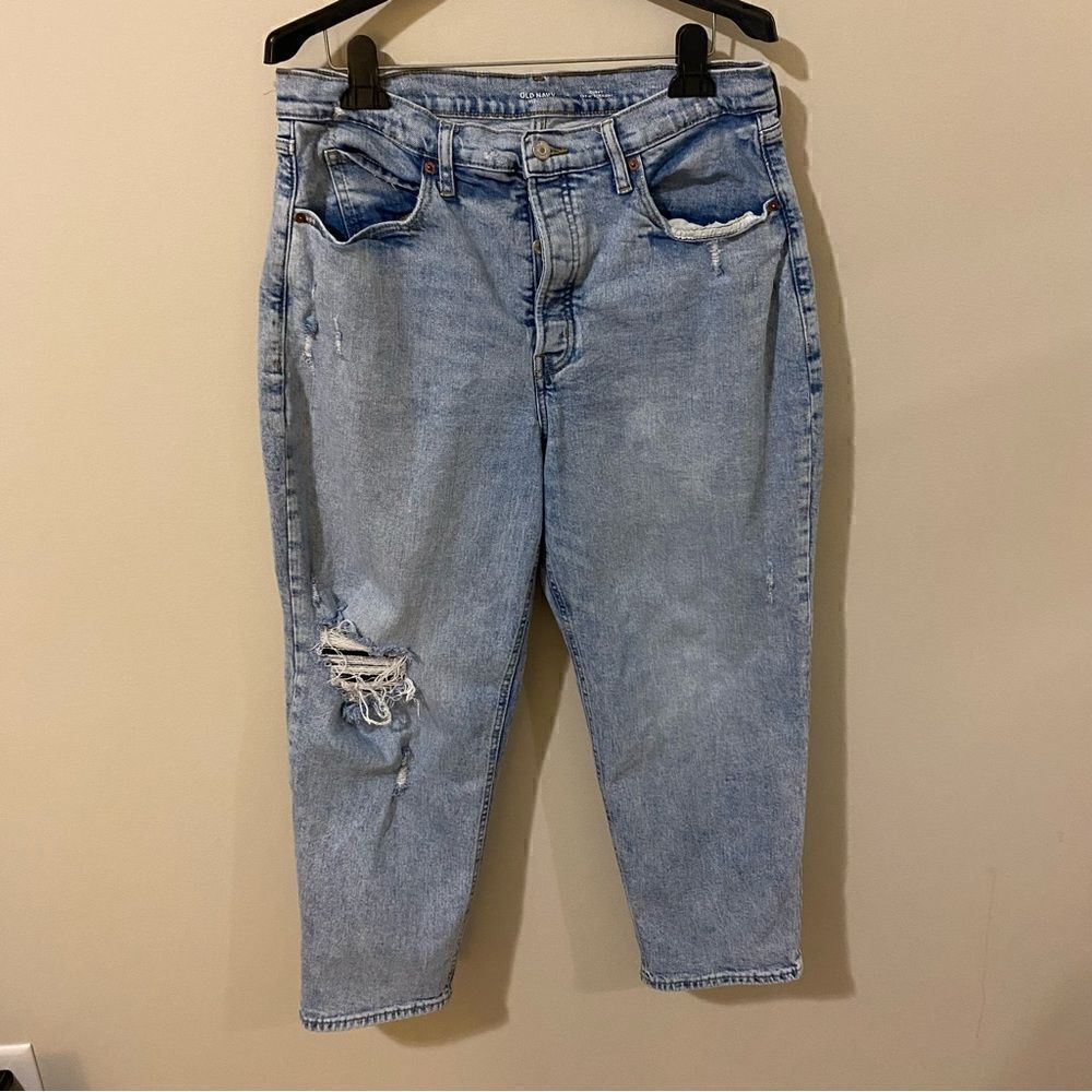 Old Navy Curvy Sky Hi Straight Jean